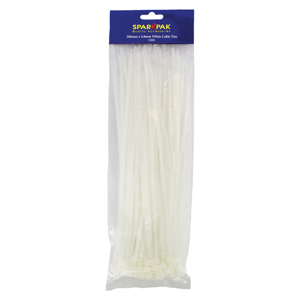 300mm x 4.8mm Cable Ties (100)